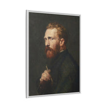 Framed Matte Canvas Wall Art - Vintage Portrait of Artist - NOMADEN ART GALLERY
