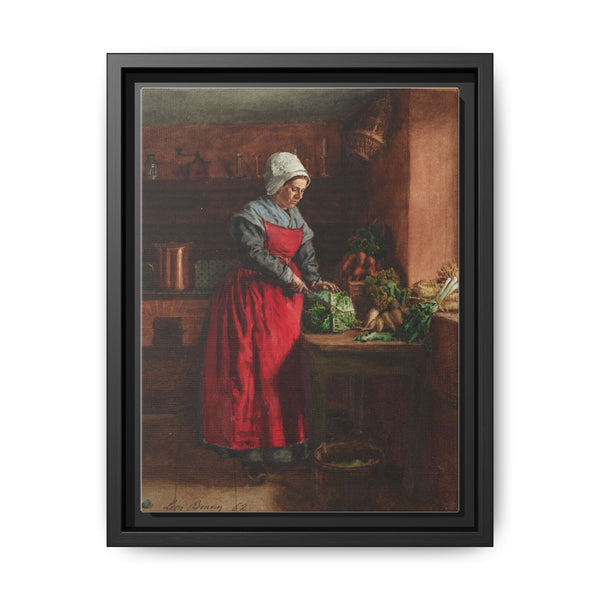 A Cook in a Red Apron in the Inn at Vaugirard (1862) by Léon Bonvin - NOMADEN ART GALLERY