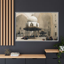 Mosque of Sultan Hassan Cairo illustration by David Roberts (1796–1864) - Framed Wall Art