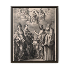 The coronation of the Virgin with four saints: Saint Catherine of Alexandria, Saint John the Evangelist, Saint John the Baptist and Saint Benedict or Saint Romuald. Drawing by F. Rosaspina, c. 1830, after G. Reni. - NOMADEN ART GALLERY