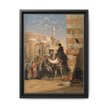 Egypt: a street with a man smoking and riding a camel. Chromolithograph after C. F. H. Werner, 1873. - NOMADEN ART GALLERY