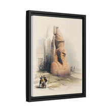 Entrance of the temple at Luxor showing one of two colossal stature of Rameses II illustration by David Roberts (1796–1864)