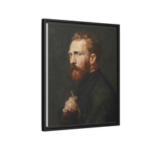 Framed Matte Canvas Wall Art - Vintage Portrait of Artist - NOMADEN ART GALLERY