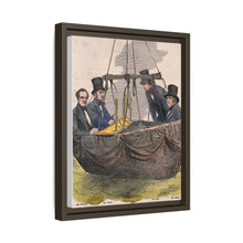 Four men in the basket of a balloon by Mayall.