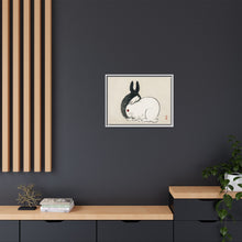 Black and white rabbits by Kōno Bairei (1844-1895)