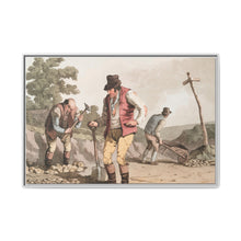 Illustration of stone breakers on the road from The Costume of Yorkshire (1814) by George Walker - NOMADEN ART GALLERY