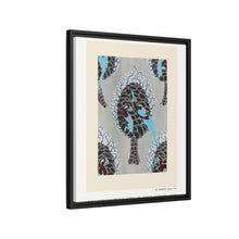 Estampado pochoir con estampado de pájaros Art Nouveau en estilo oriental