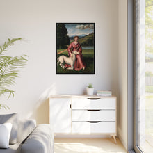 A virgin and a unicorn; representing chastity