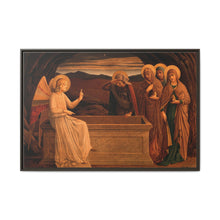 The women at the grave of Christ: anangel tells them that he is risen. Colour lithograph by M. and N. Hanhart after J.E. Goodall after Fra Angelico. - NOMADEN ART GALLERY