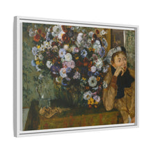 Una mujer sentada junto a un jarrón de flores de Edgar Degas (¿Madame Paul Valpinçon?) 