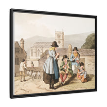 Illustration of Wensley Dale knitters from The Costume of Yorkshire (1814) by George Walker