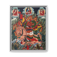 Tse Mara , a form of Dharmapala (protector of teachings), guardian of the Samye Monastery. Gouache painting by a Tibetan artist - NOMADEN ART GALLERY