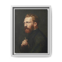 Framed Matte Canvas Wall Art - Vintage Portrait of Artist - NOMADEN ART GALLERY