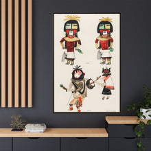 Hopi Katcinas - Piokot Turkwinu Turkwinu Mana (1895) drawn by the native people from the book of Jesse Walter Fewkes (1850–1930) - NOMADEN ART GALLERY