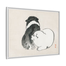 Black and white puppies by Kōno Bairei (1844-1895).