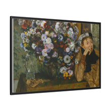 Una mujer sentada junto a un jarrón de flores de Edgar Degas (¿Madame Paul Valpinçon?) 
