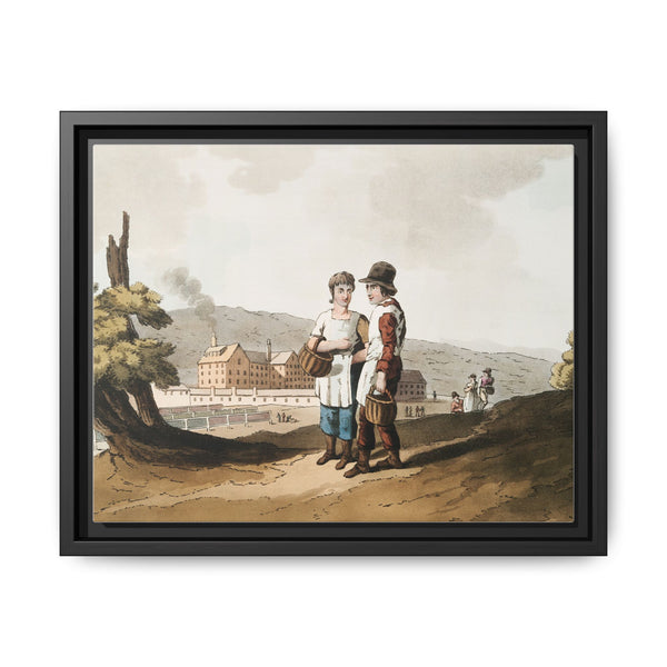 Illustration of factory children from The Costume of Yorkshire (1814) by George Walker