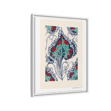 Botanical pochoir pattern in Art Nouveau oriental style
