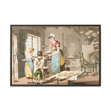Illustration of woman making oat cakes from The Costume of Yorkshire (1814) - NOMADEN ART GALLERY