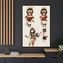 Hopi Katcinas - Piokot Turkwinu Turkwinu Mana (1895) drawn by the native people from the book of Jesse Walter Fewkes (1850–1930) - NOMADEN ART GALLERY