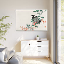 Black-capped chickadee by Kōno Bairei (1844-1895)