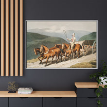 Illustration of the east riding or wolds waggon from The Costume of Yorkshire (1814) by George Walker