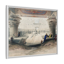 Ancient Egypt Art Print: Edfou Temple Portico View by David Roberts - Wall Art Canvas Print
