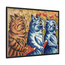 Three cats singing. Gouache by Louis Wain, 1925/1939