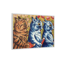 Three cats singing. Gouache by Louis Wain, 1925/1939