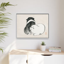 Black and white puppies by Kōno Bairei (1844-1895).