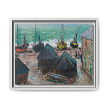 Boats on the Beach at Étretat (1885) by Claude Monet - NOMADEN ART GALLERY
