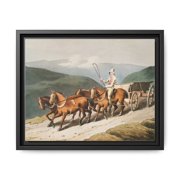 Illustration of the east riding or wolds waggon from The Costume of Yorkshire (1814) by George Walker - NOMADEN ART GALLERY