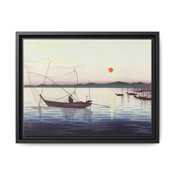 Boats and setting sun (1900 - 1936) by Ohara Koson