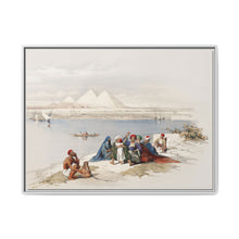 Pyramids of Gezeeh (Giza) from the Nile illustration by David Roberts (1796–1864) - NOMADEN ART GALLERY