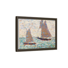 Two Sailboats at Grandcamp (Deux voiliers Ã Grandcamp) (ca. 1885) by Georges Seurat