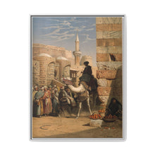 Egypt: a street with a man smoking and riding a camel. Chromolithograph after C. F. H. Werner, 1873. - NOMADEN ART GALLERY