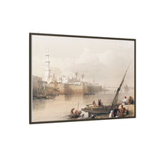 View on the Nile ferry to Gizeh illustration by David Roberts (1796–1864) - Decorative Wall Art