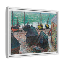 Boats on the Beach at Étretat (1885) by Claude Monet - NOMADEN ART GALLERY