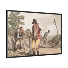 Illustration of stone breakers on the road from The Costume of Yorkshire (1814) by George Walker