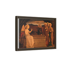 The women at the grave of Christ: anangel tells them that he is risen. Colour lithograph by M. and N. Hanhart after J.E. Goodall after Fra Angelico.