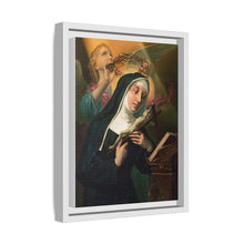 Female Saint Holding Crucifix with Crown of Thorns