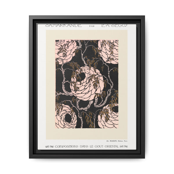 Flower pattern Art Deco stencil print in oriental style. Original from our own 1914 edition of Samarkande - NOMADEN ART GALLERY