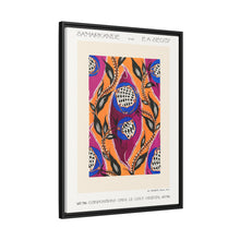 Flower pochoir pattern in Art Nouveau oriental style