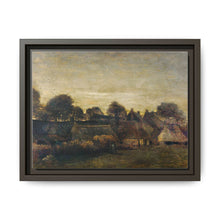 Farming Village at Twilight (1884) by Vincent Van Gogh - Framed Vintage Canvas Art - NOMADEN ART GALLERY