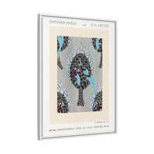 Estampado pochoir con estampado de pájaros Art Nouveau en estilo oriental