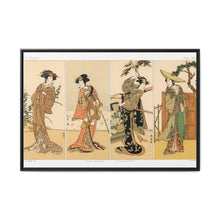 Kabuki actors, Japanese man painting by G.A. Audsley-Japanese illustration from our own original 1884 edition of The Ornamental Arts Of Japan. - NOMADEN ART GALLERY