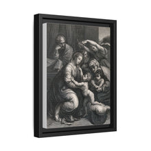 Saint Mary (the Blessed Virgin) and Saint Joseph with the Christ Child, Saint John the Baptist and Saint Elizabeth. Engraving by J. Frey - NOMADEN ART GALLERY
