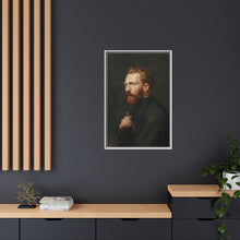 Framed Matte Canvas Wall Art - Vintage Portrait of Artist - NOMADEN ART GALLERY