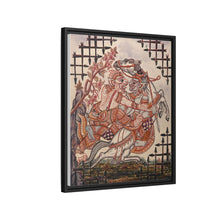 A scene from the Ramayana: Hanuman catching Virunyananti . Gouache painting by a Thai artist.