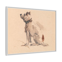A Terrier, Sitting, Facing Left